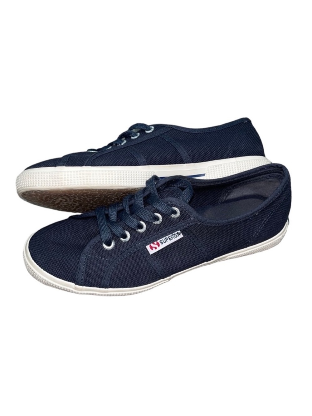 Like New Superga Tennis Shoes Sneakers 7 Navy Blue